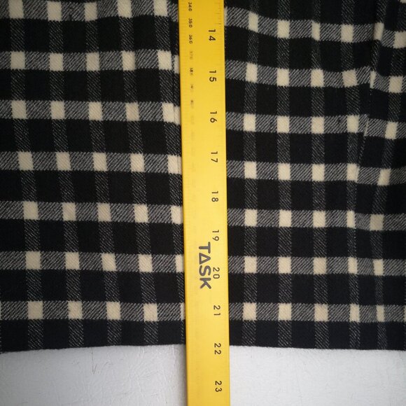Ann Klein Ladies Size 12 Black & Ivory Checkered Wool & Cashmere Blend Blazer - Picture 2 of 9